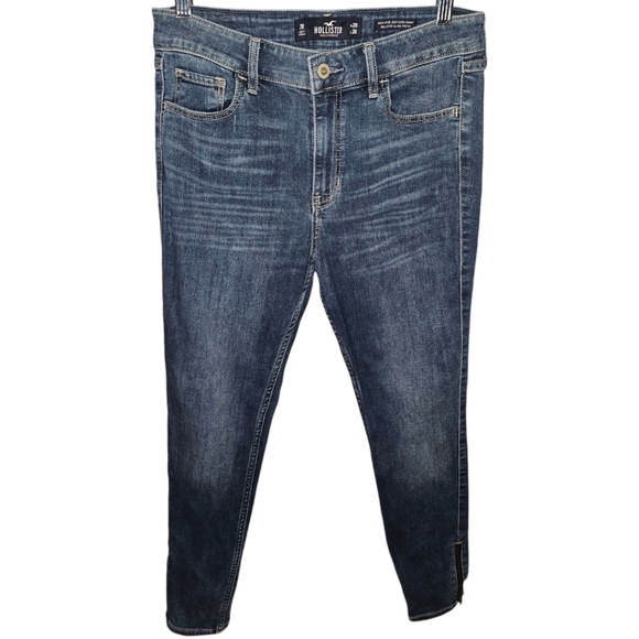 Hollister Classic Stretch High-Rise Crop Skinny Side Zipper Jeans - Picture 1 of 3